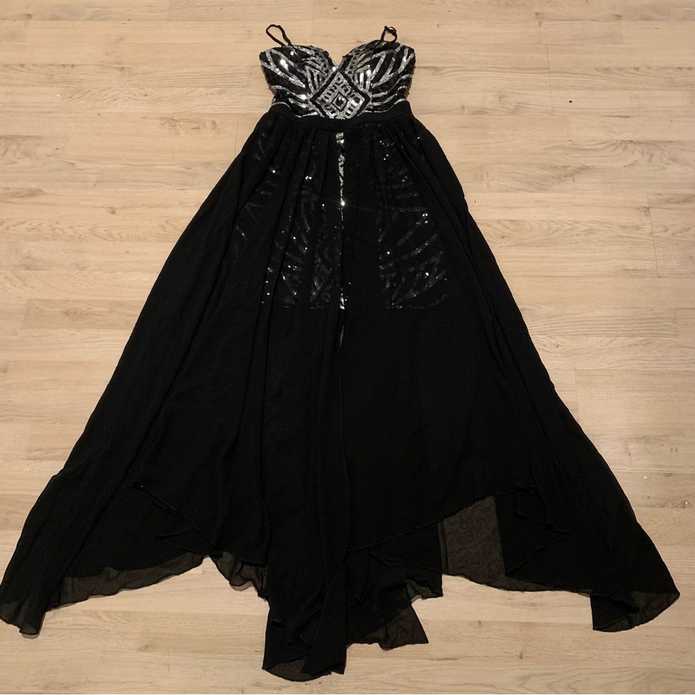 Black formal sequin dress